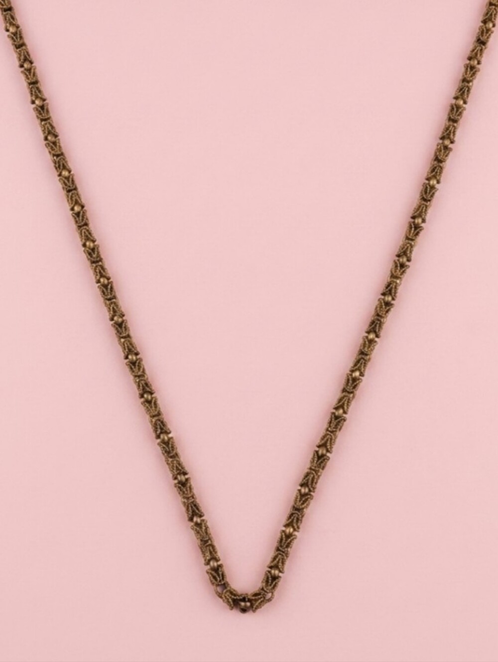 Vintage Gold Rope Link Chain Necklace by Vintage